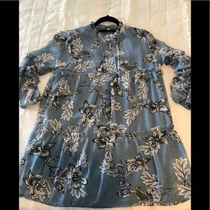 Shein blue babydoll dress